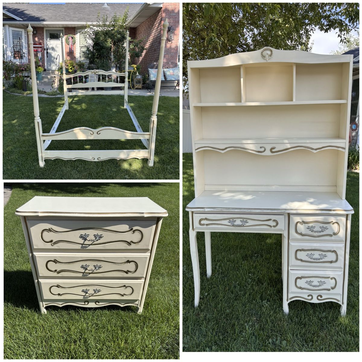 Charming Vintage Mid Century French Provincial Bedroom Set