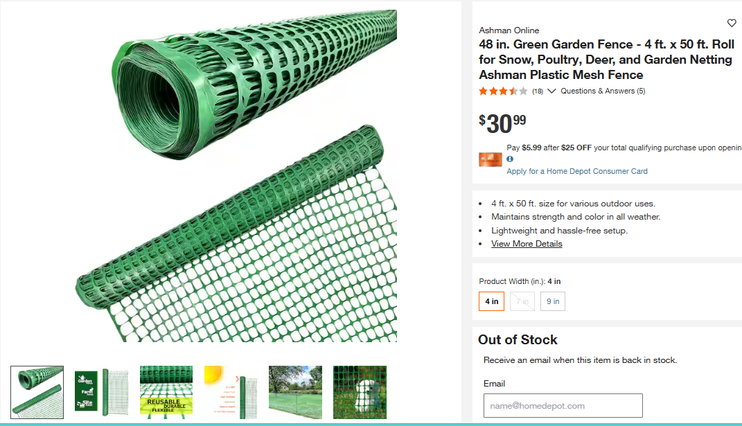 Barrier Fence (2-rolls) Green and Orange- Ashman 4'x50' and Orange 4'x100'