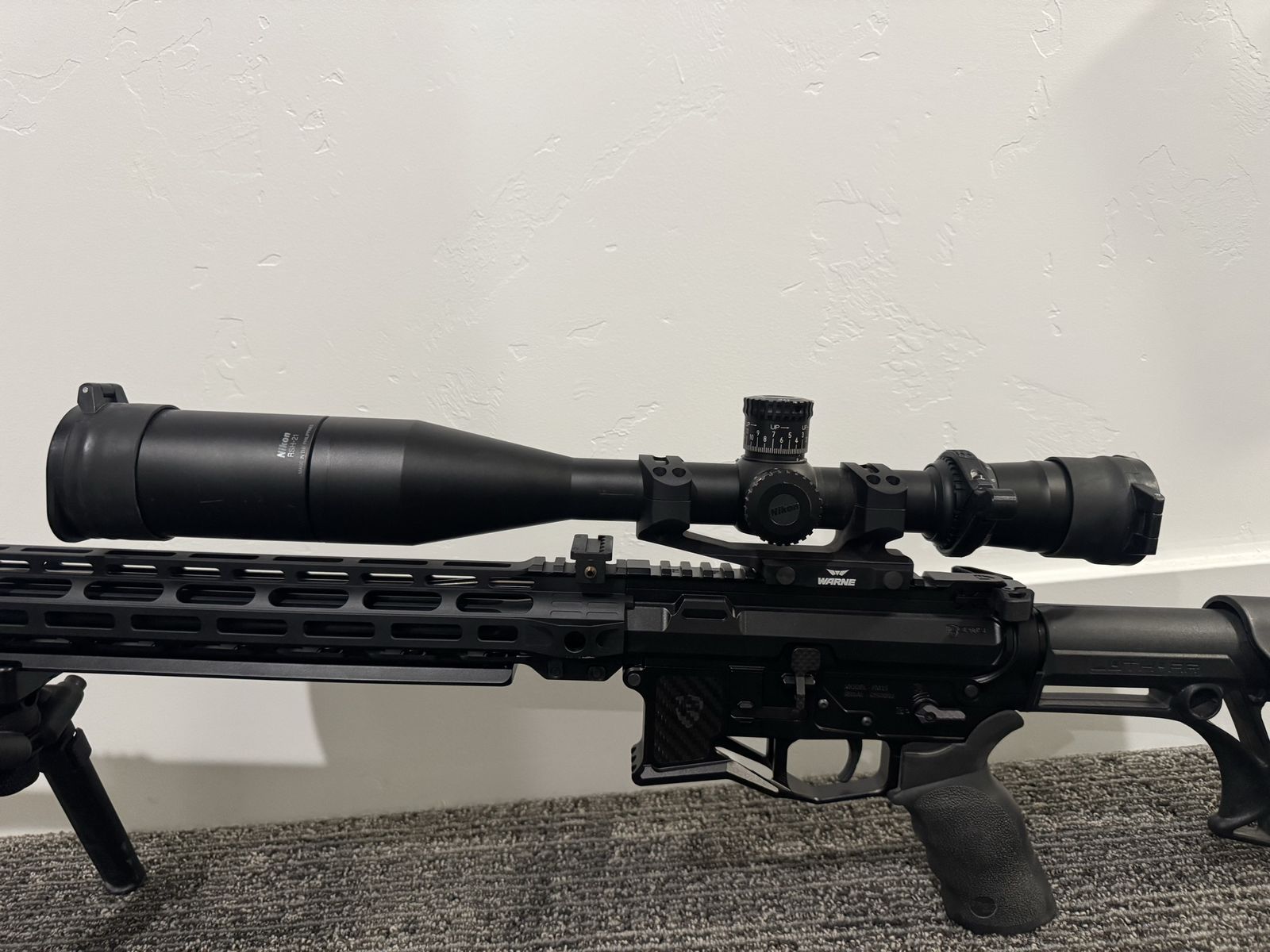 Nikon fx1000 black Rifle Scope with Warne Cantilever Mount and Lens Covers