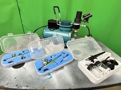 Airbrush Kit with Compressor and Multiple Airbrushes - Complete Set for Painting & Hobbies