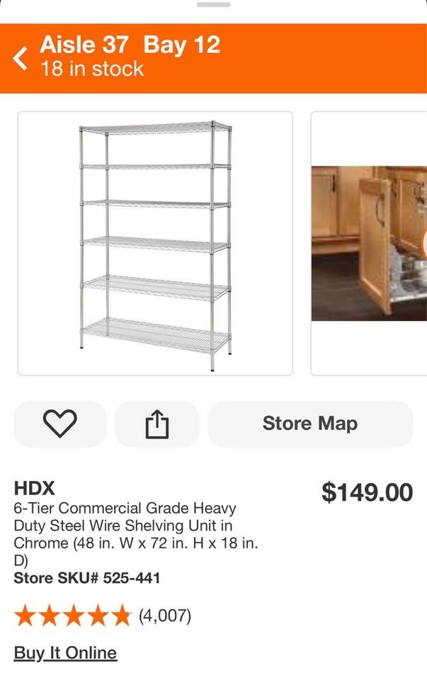 6-Tier Heavy Duty Steel Wire Shelving Unit