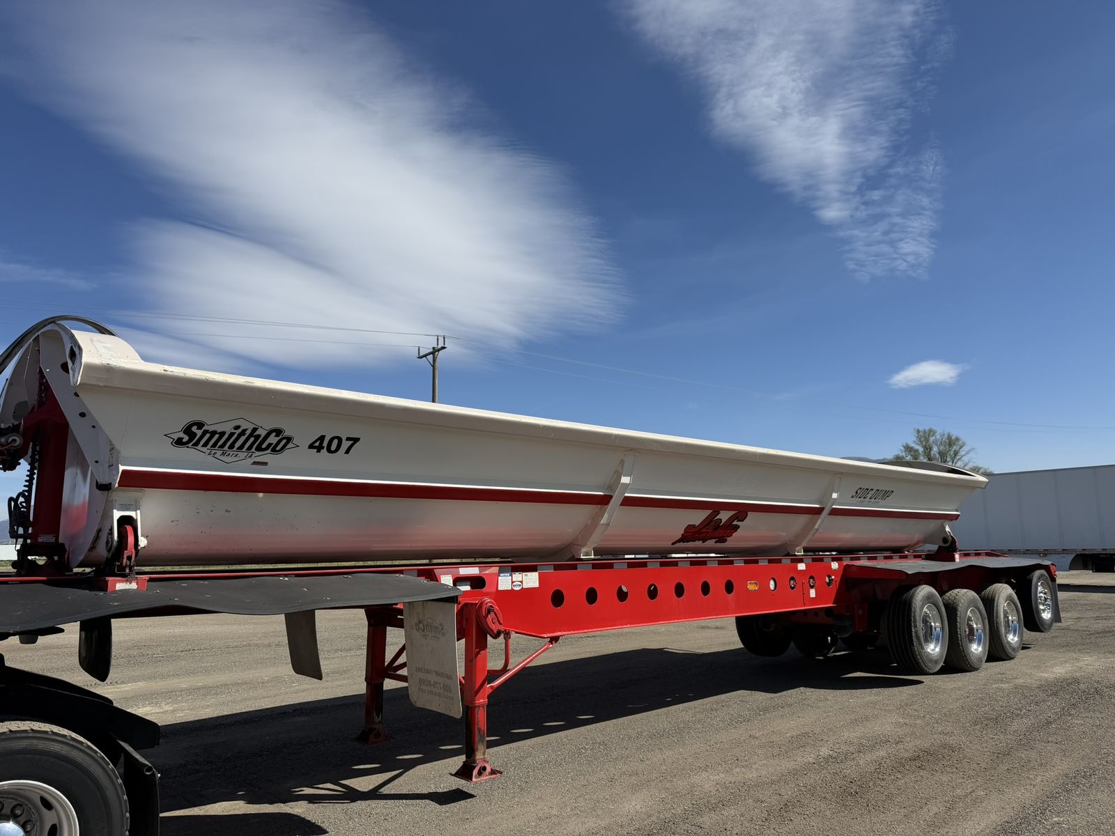 SWEET! 2019 SMITHCO 4 AXLE SIDE DUMP TRAILER