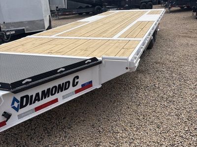 8.5x24 Diamond C DET 208 Deckover Tilt Trailer - 18K GVWR - Stationary Bed