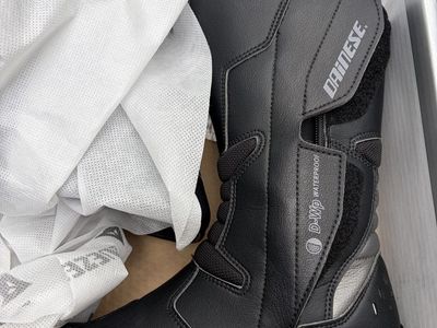 Dainese Tempest Lady D-WP Waterproof Boots - Black/Carbon, Size 37