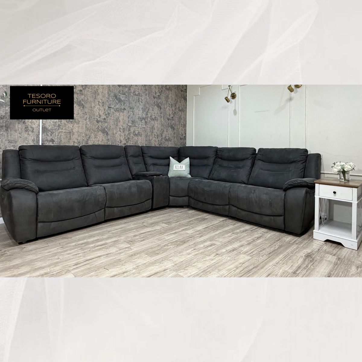 KELSEE FABRIC RECLINER SECTIONAL