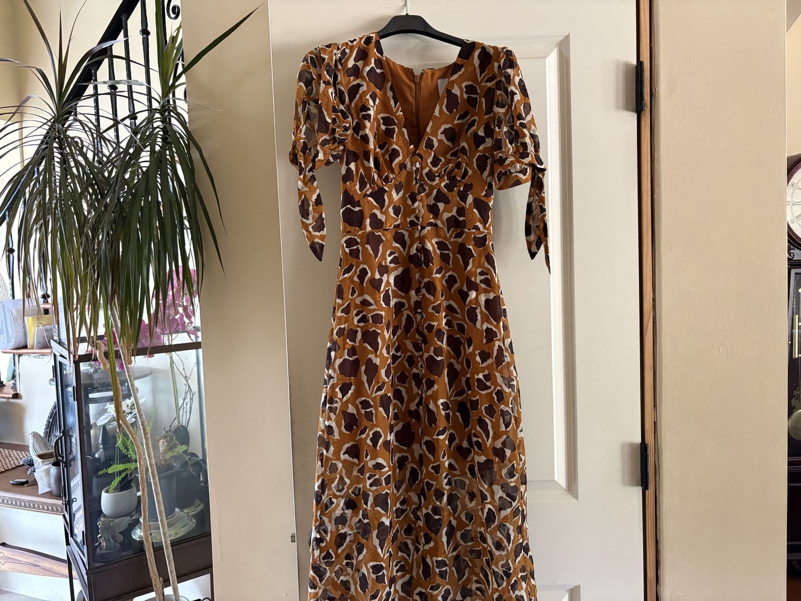 New Short Sleeve Animal Print Dress Sz XS