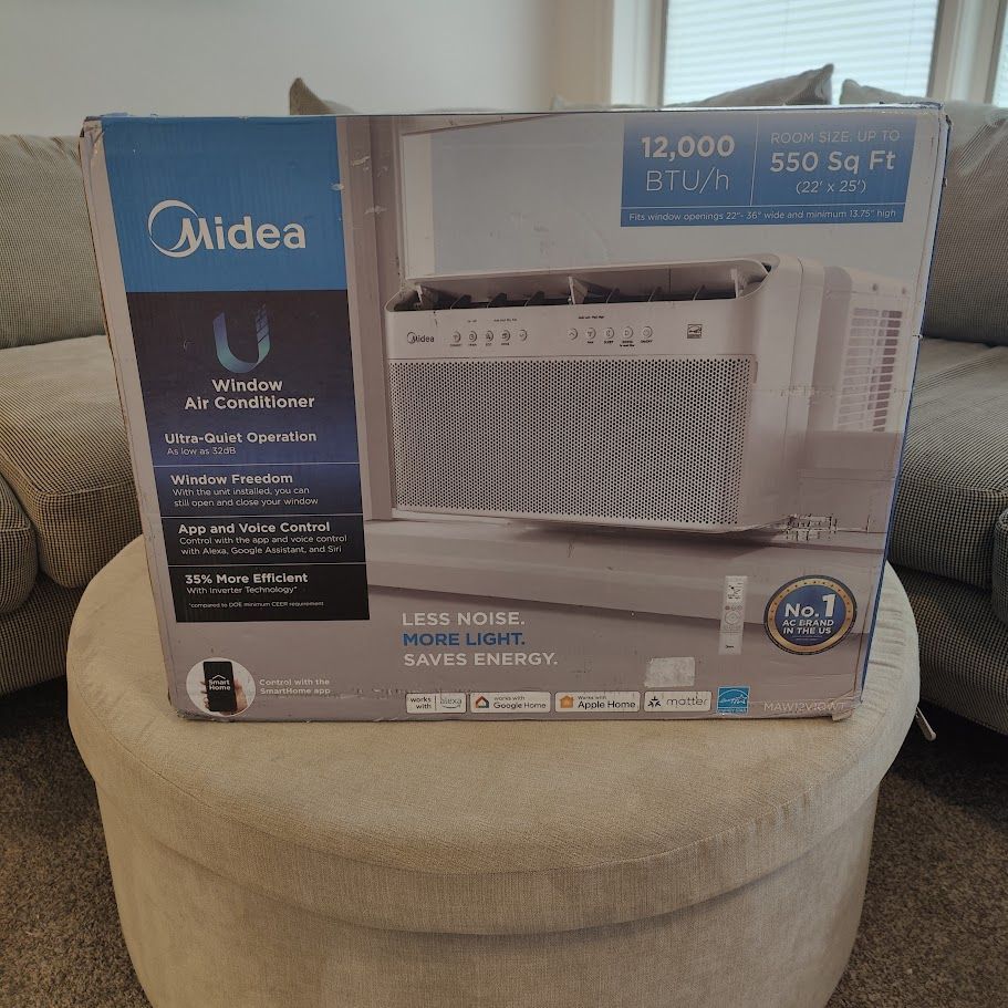 12000 BTU Midea U-Shaped Window Air Conditioner | MAW12V1QWT