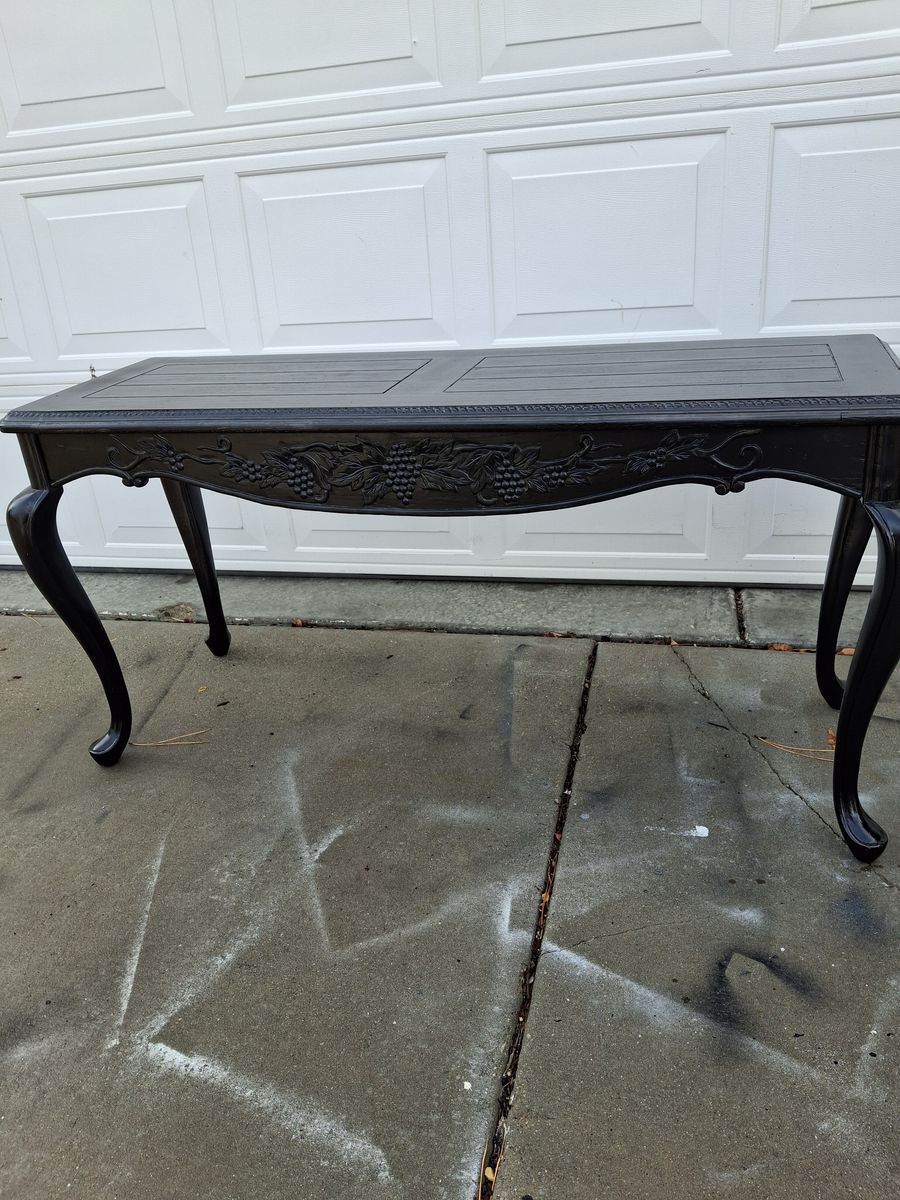 high end real wood black carving table