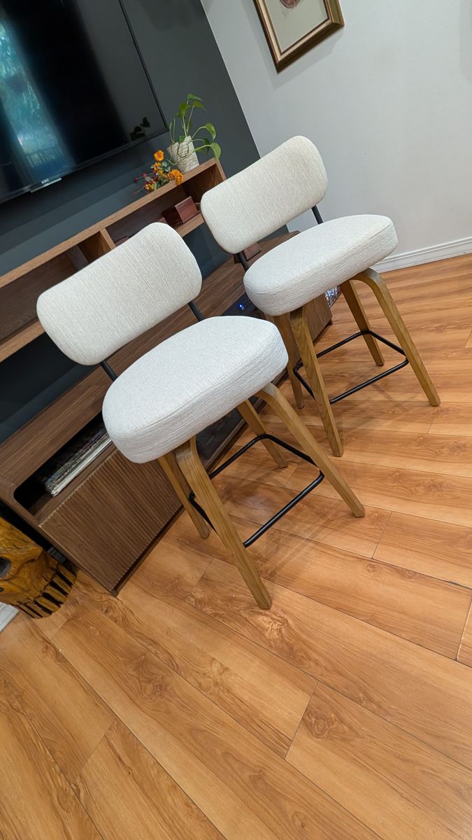 NEW 2 Counter Height Swivel Bar Stools - Sold as Pair