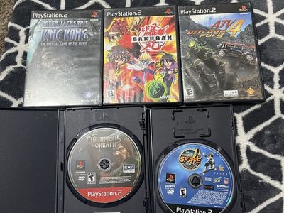 PlayStation 2 PS2 Game Lot - King Kong, Bakugan, ATV Offroad Fury 4, Champions of Norrath, Disney Skate