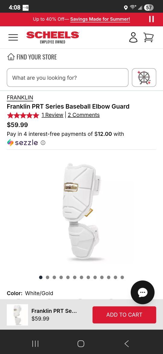 Franklin adult elbow guard New