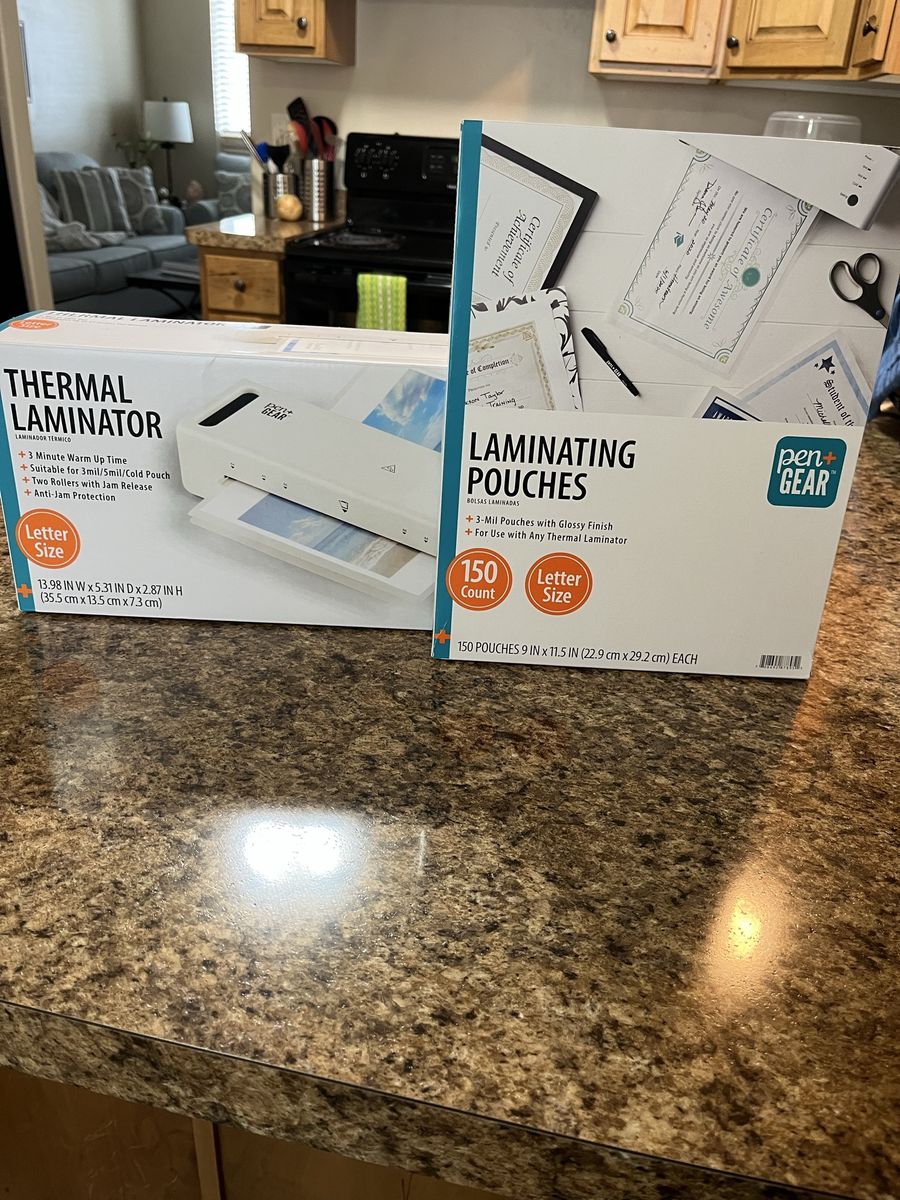 Pen+Gear Thermal Laminator + 106 Laminating Pouches – Like New
