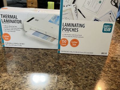 Pen+Gear Thermal Laminator + 106 Laminating Pouches – Like New