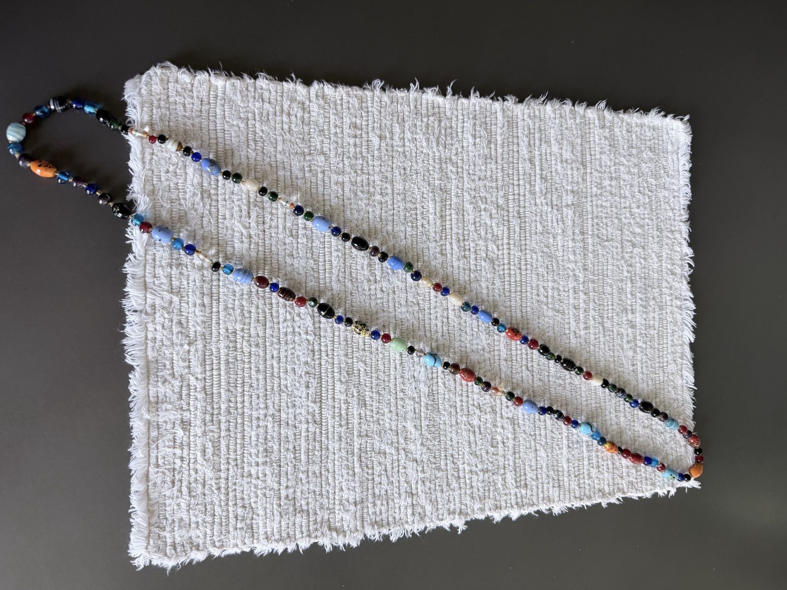 Multi-Color Beaded Necklace - Unique, Handcrafted Style, Versatile Length