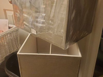 2 New Lampshades; Clean! Tan/Grey FCFS