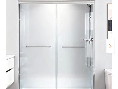 New Chrome 60" x 72" Frameless Glass Shower Door - Model PF-124-6072-6-NLS (2 Available)