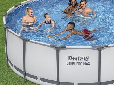 Bestway Steel Pro Max 18 ft. x 48 in. Round Above Ground Swimming Pool Set - New in Box