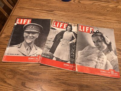 Vintage Life Magazines from 1939 to 1943 (WWII Years) - Lot of 36