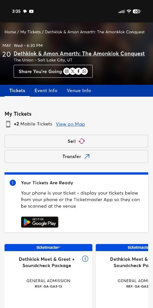 Dethklok & Amon Amarth: The Amonklok Conquest Tickets - The Union, Salt Lake City, UT !! Meet & Greet Brendan Small + Soundcheck