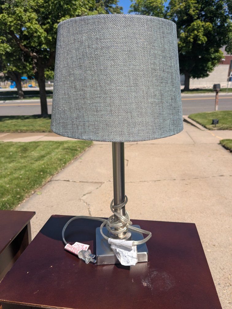 Grey Table Lamp