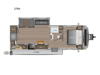 2024 Jayco White Hawk 27RK Travel Trailer Front Bedroom|Outdoor Kitchen|Rear Kitchen