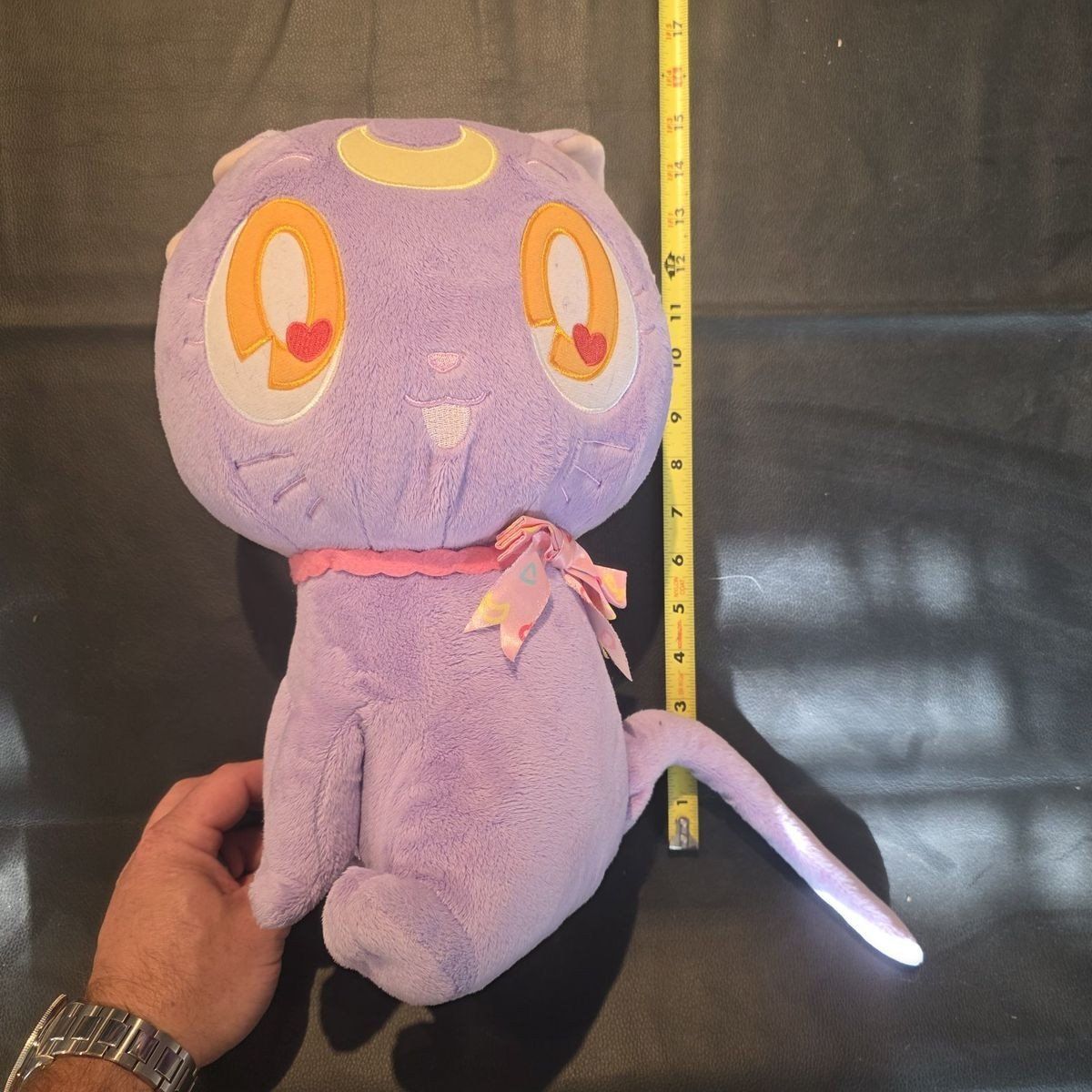 Sailor Moon Luna Banpresto Big Plush Stuffed Animal Toy Purple Cat Japan