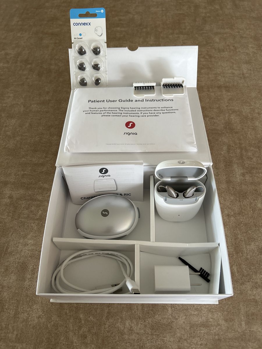 Signia Pure Charge&Go 7IX Hearing Aids with Charger and Accessories