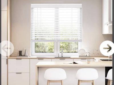 64” x 68” faux wood blinds (2”)