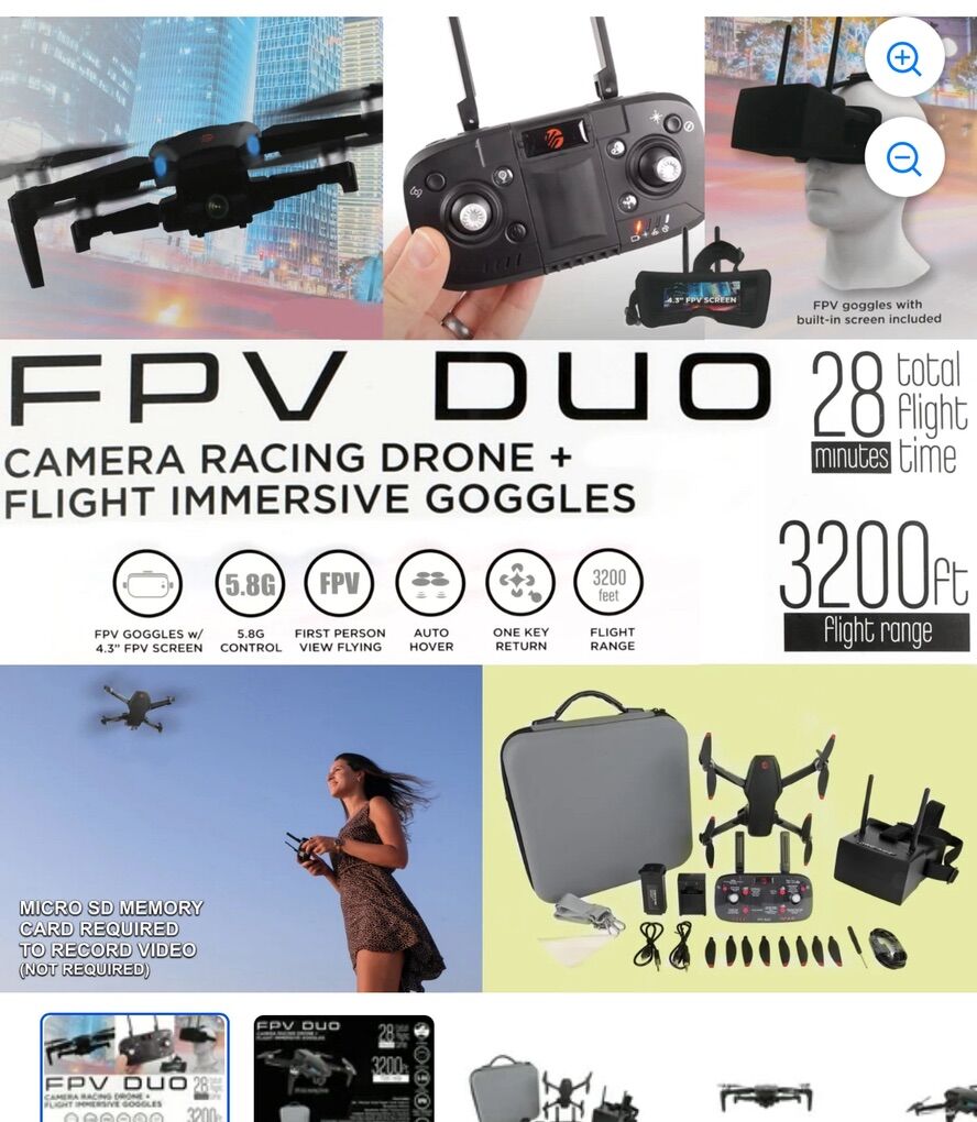 Vivitar FPV Racing Drone with Goggles And Gps