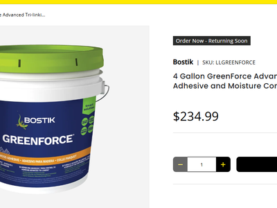 New Bostik 4 Gal GreenForce Advanced Tri-linking Adhesive & Moisture Control Membrane - 4 Available