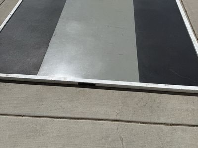 Olympic weight platform, bumper plates, bar