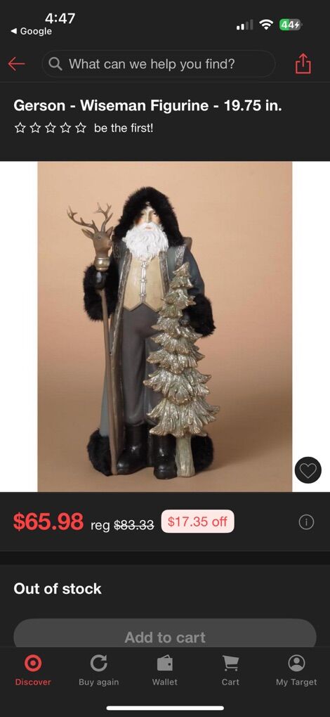 Gerson Wiseman Figurine 19.75 in.