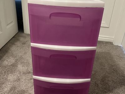 Plastic 3 Drawer Storage Unit