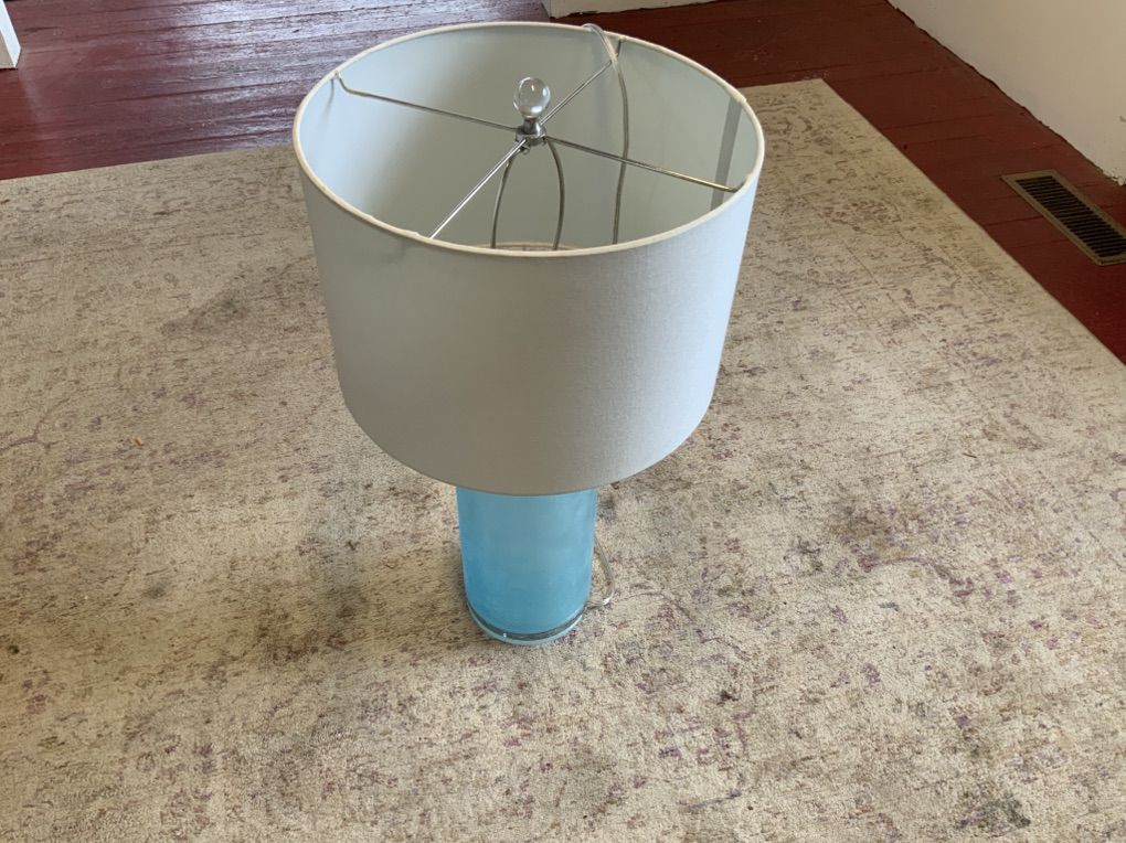 Blue Glass Lamp