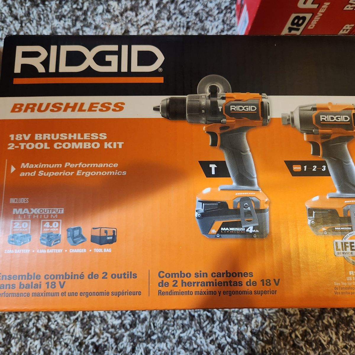 Rigid brushless hammer drill & impact driver (new
