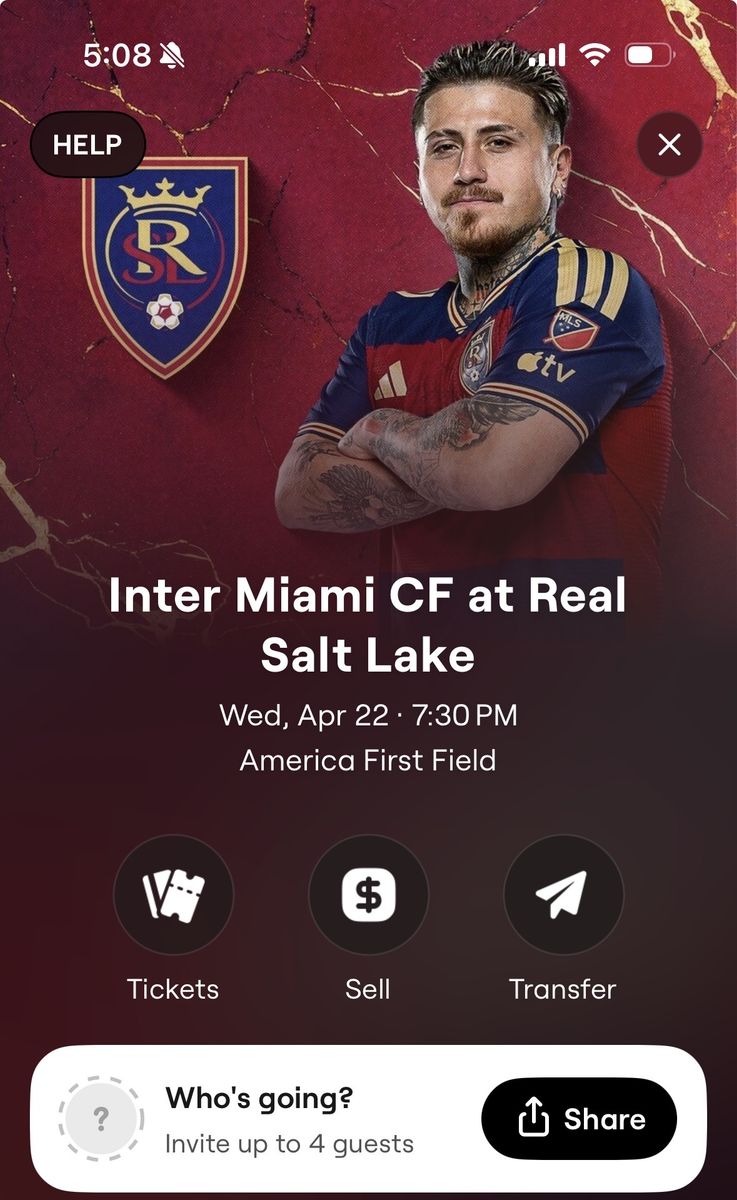RSL vs Miami with parking