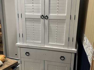 White Armoire Hutch
