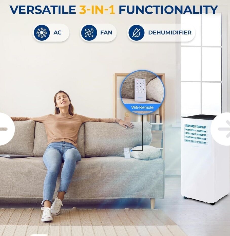 NEW SereneLife Home AC + Dehumidifier 10,000 BTU