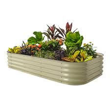 Vego Garden 14” Tall 10 in 1 Modular Metal Raised Garden Bed Kit, White 1906129 #106807