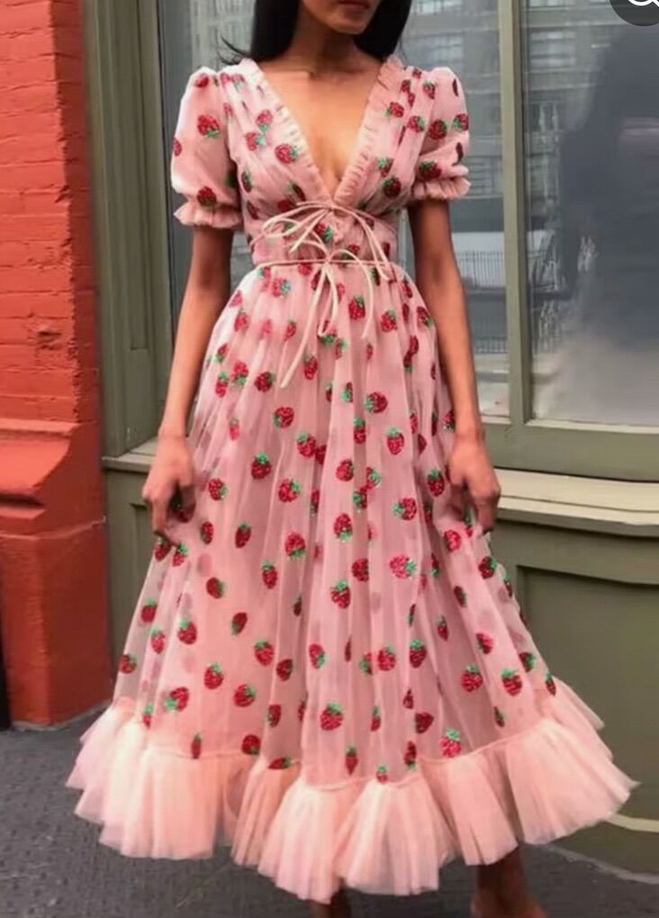 Pink Strawberry Dress