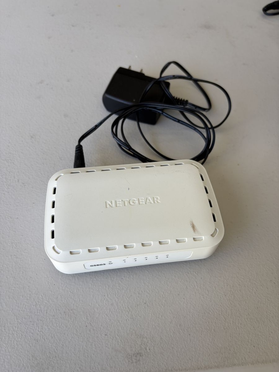 NETGEAR Ethernet Switch with Power Adapter