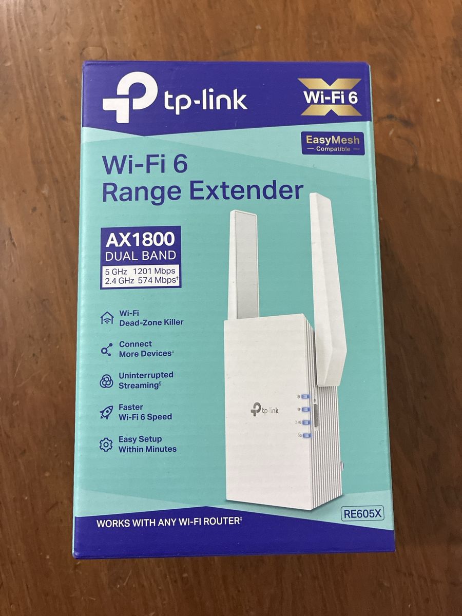 TP-Link AX1800 Wi-Fi 6 Range Extender RE605X Dual Band
