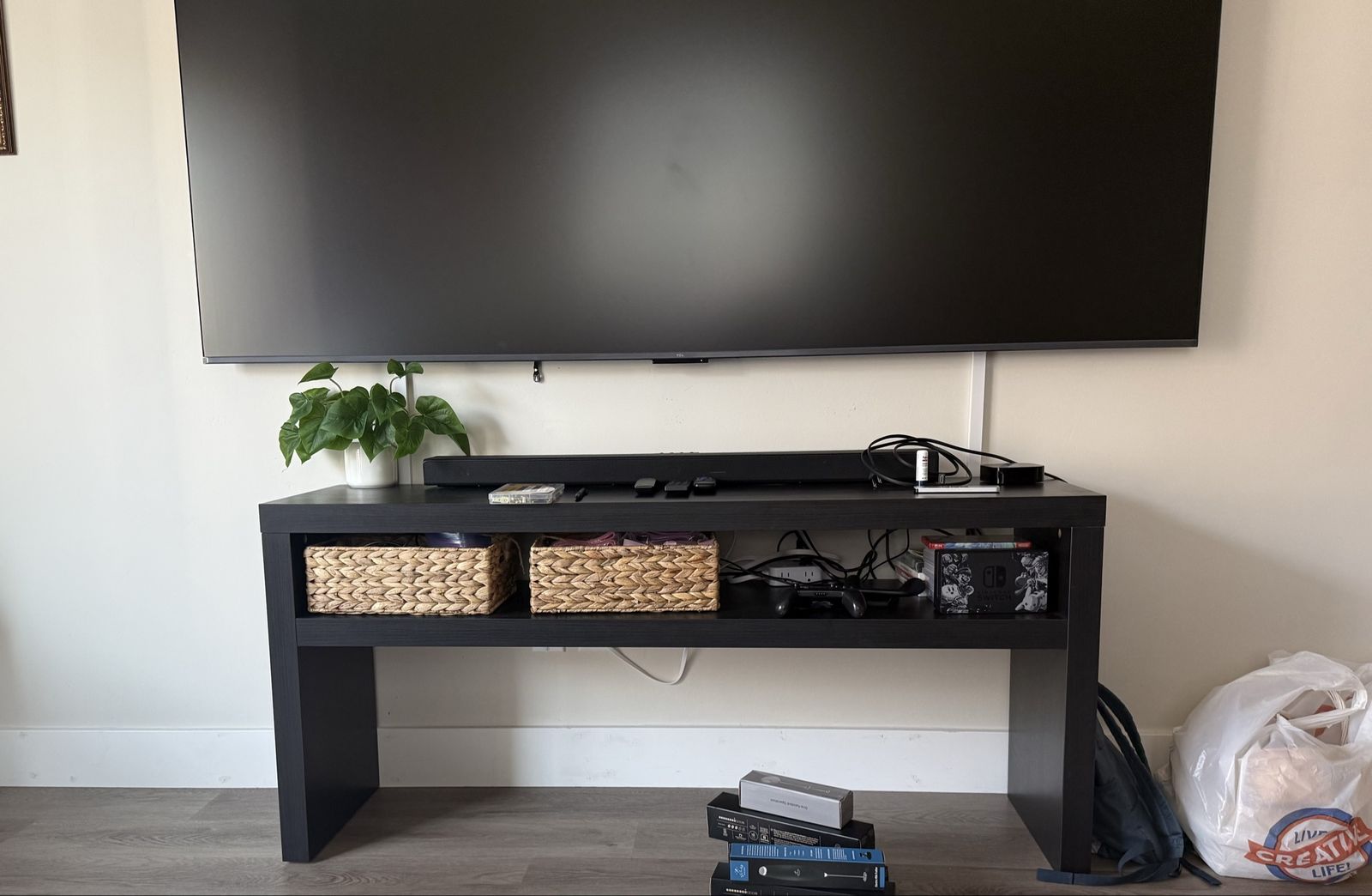 Black IKEA TV stand