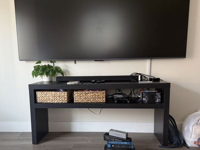 Black IKEA TV stand