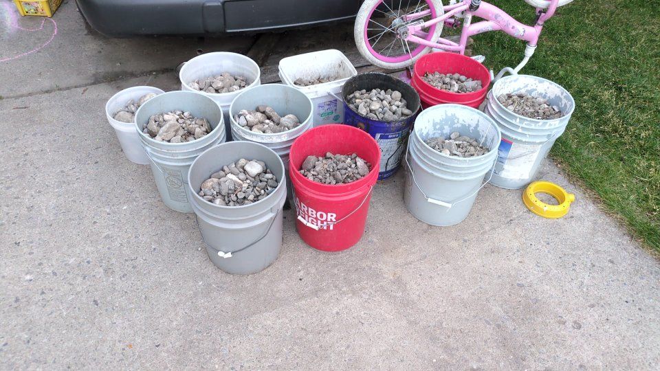 Landscaping Rocks/Gravel - 10 Buckets - Mixed Sizes for Yard & Garden Projects