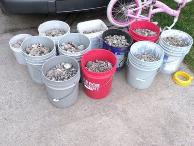 Landscaping Rocks/Gravel - 10 Buckets - Mixed Sizes for Yard & Garden Projects