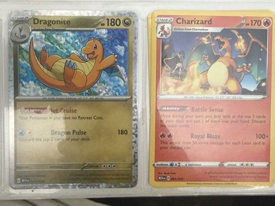 Charizard & Dragonite Mint Pokemon Cards