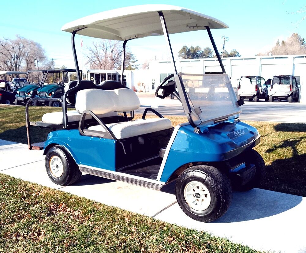 Classic 2003 Blue Club Car DS Electric Golf Cart – Reliable 4-Passenger Ride for Just $2,100!