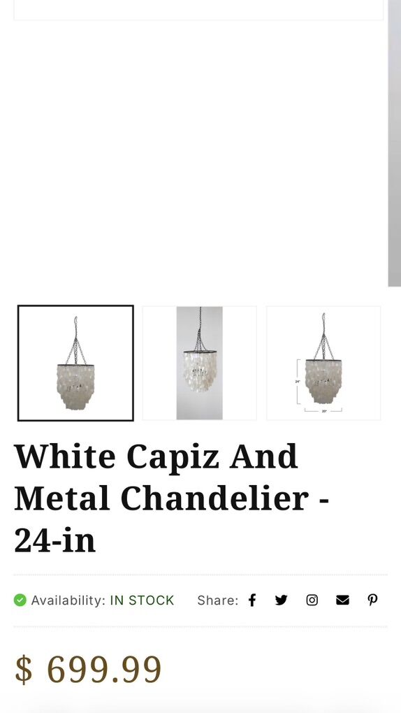 Avalon Capiz Chandelier