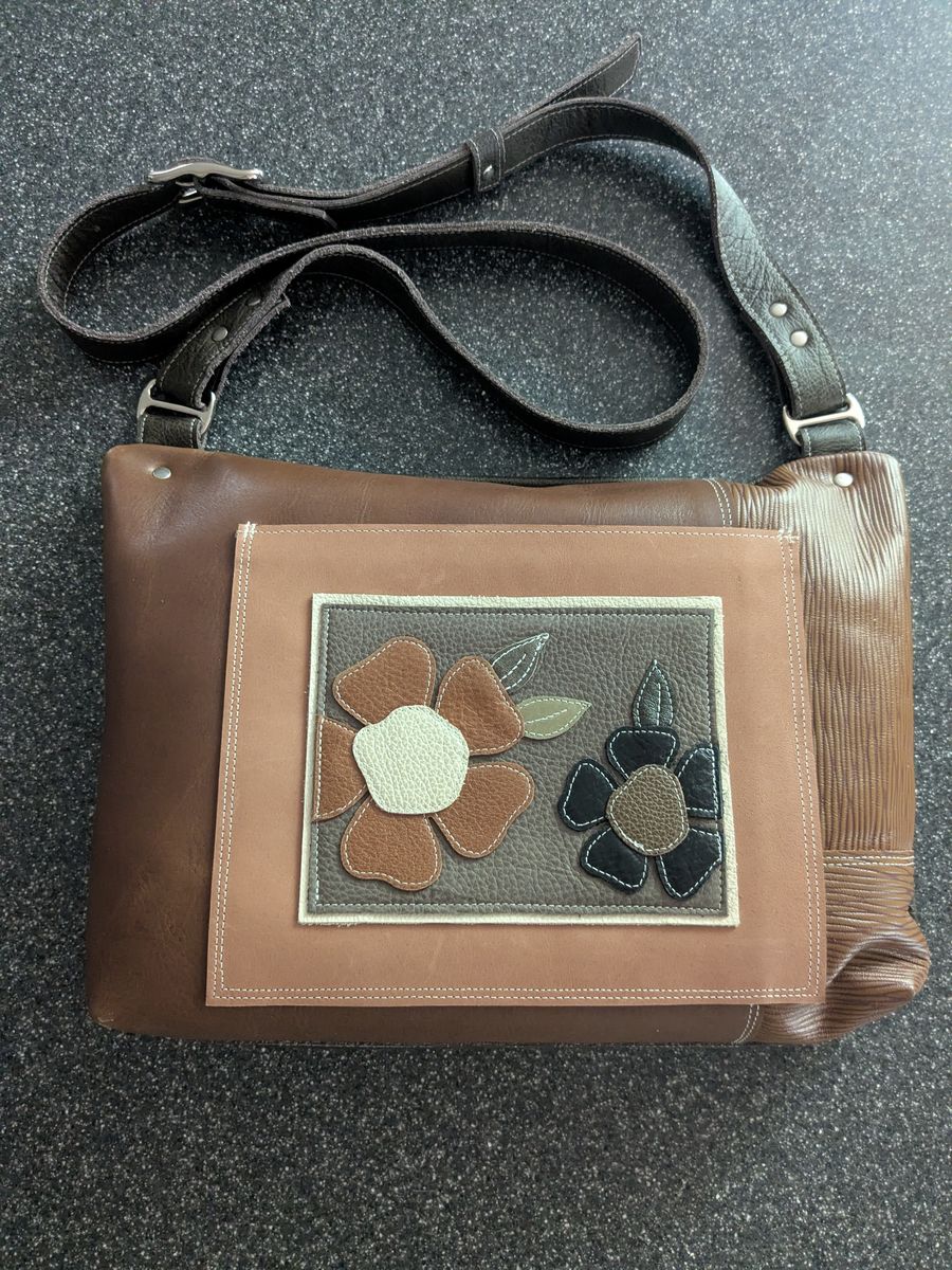 Handmade leather crossbody bag